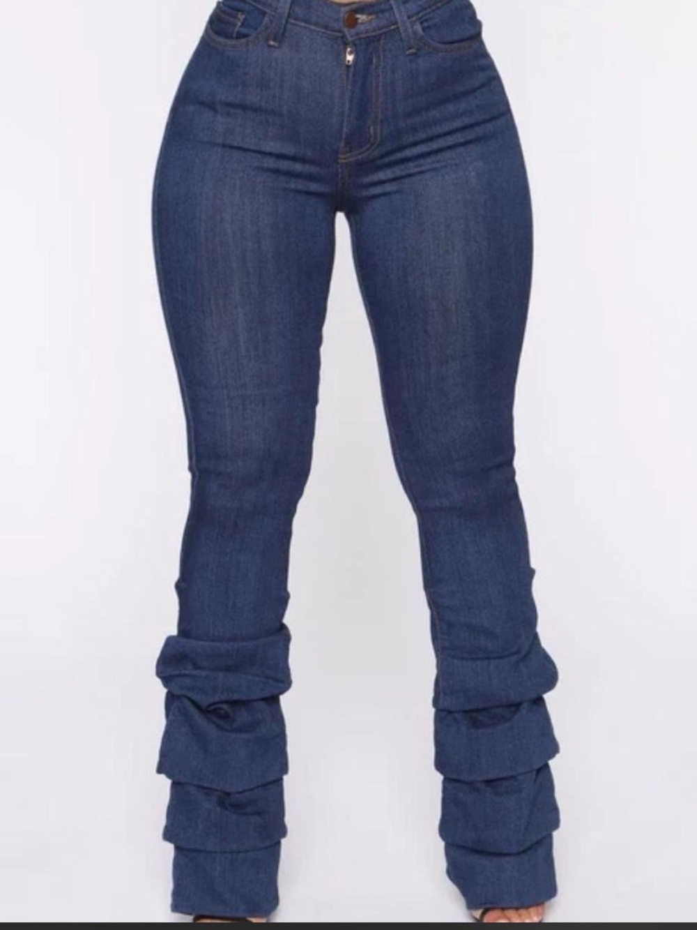 NWT Fashion Nova Tall Having A Good Time Stacked Jeans